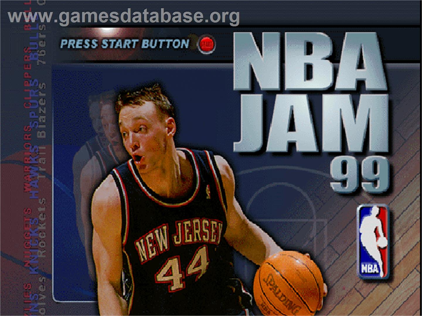 NBA Jam 99 - Nintendo N64 - Artwork - Title Screen