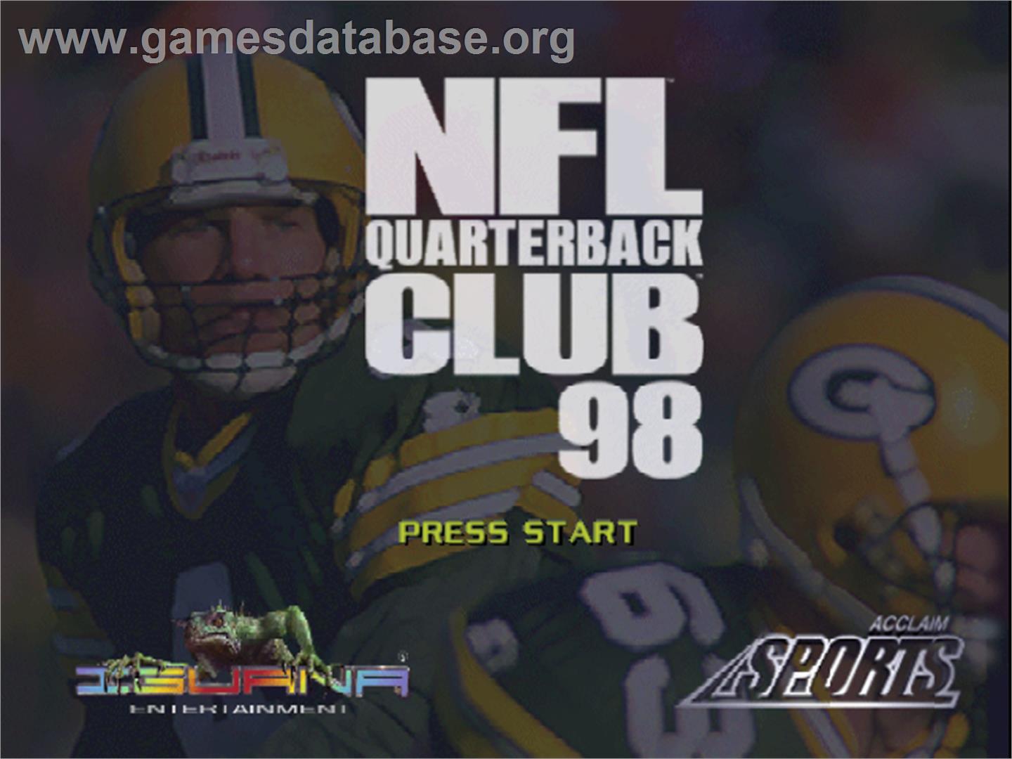 NFL Quarterback Club '98 - Nintendo N64 - Artwork - Title Screen