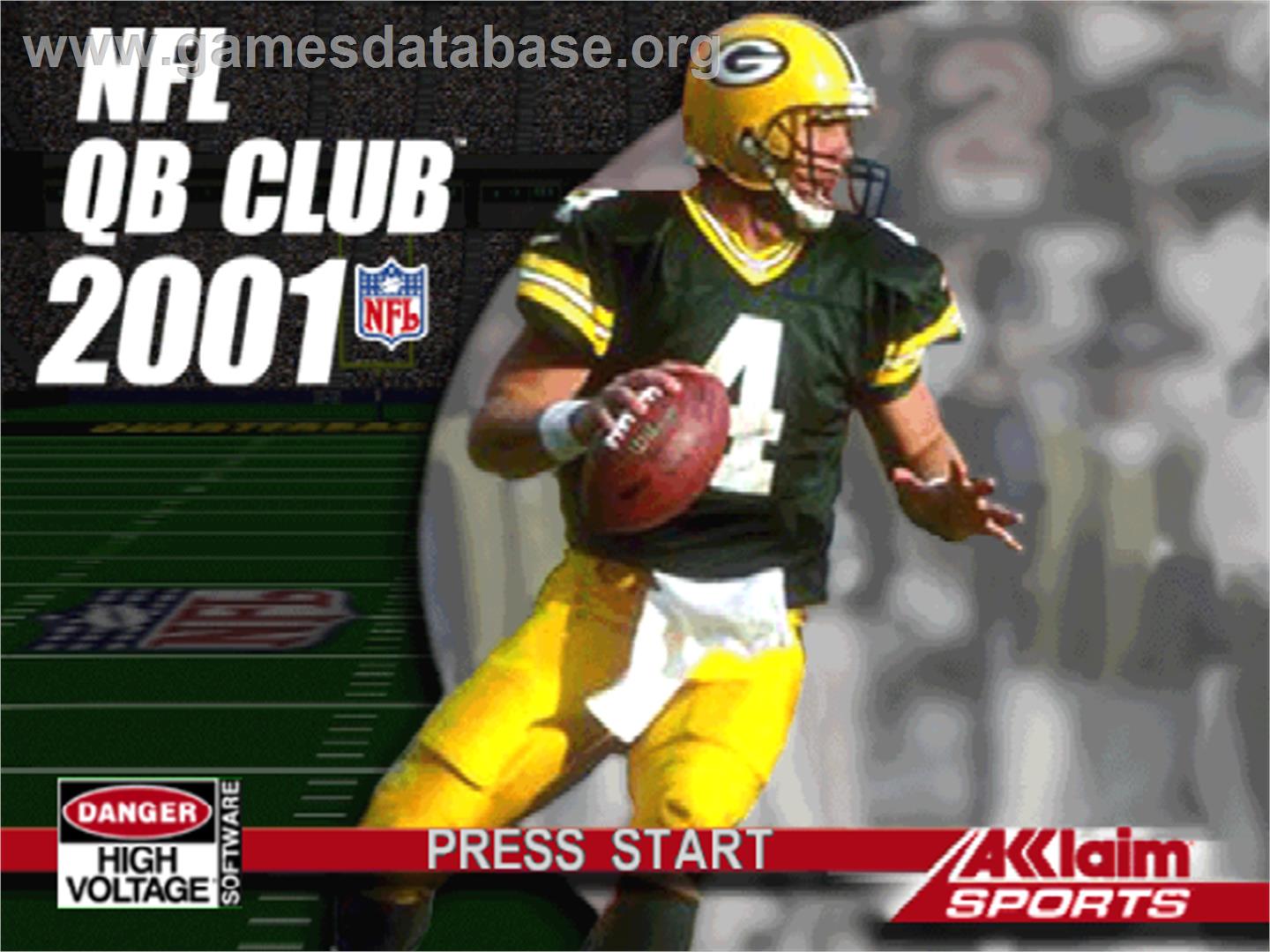 NFL Quarterback Club 2001 - Nintendo N64 - Artwork - Title Screen