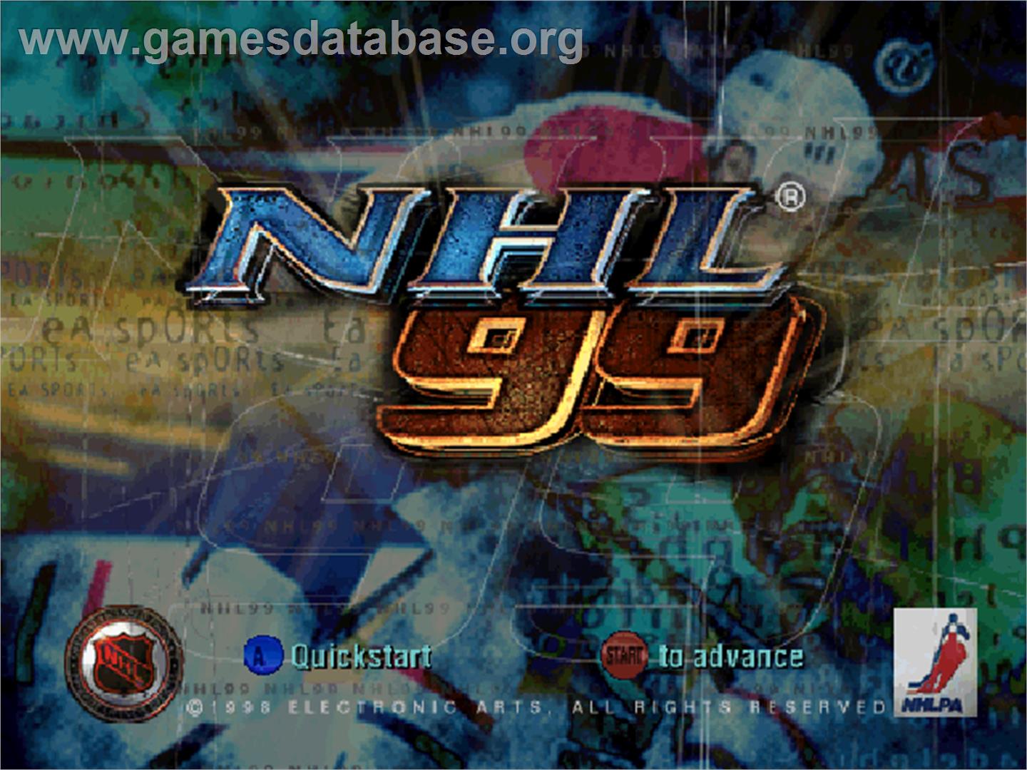 NHL 99 - Nintendo N64 - Artwork - Title Screen