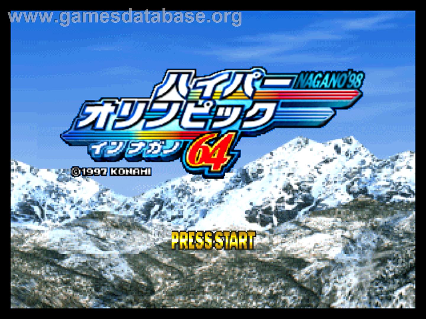 Nagano Winter Olympics '98 - Nintendo N64 - Artwork - Title Screen