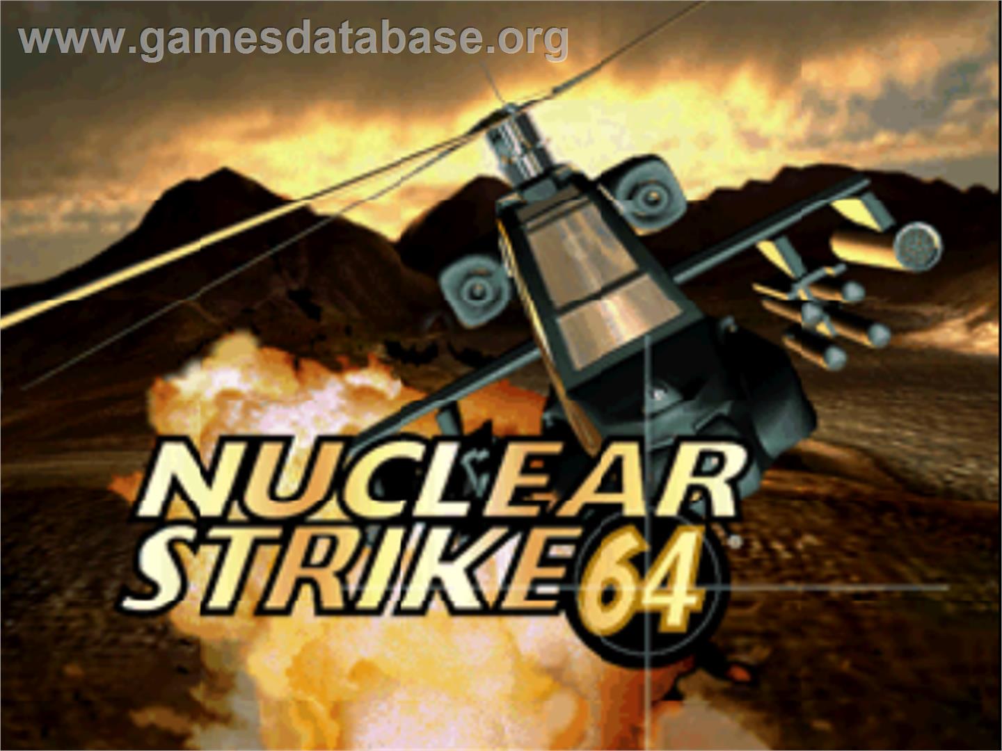 Nuclear Strike 64 - Nintendo N64 - Artwork - Title Screen