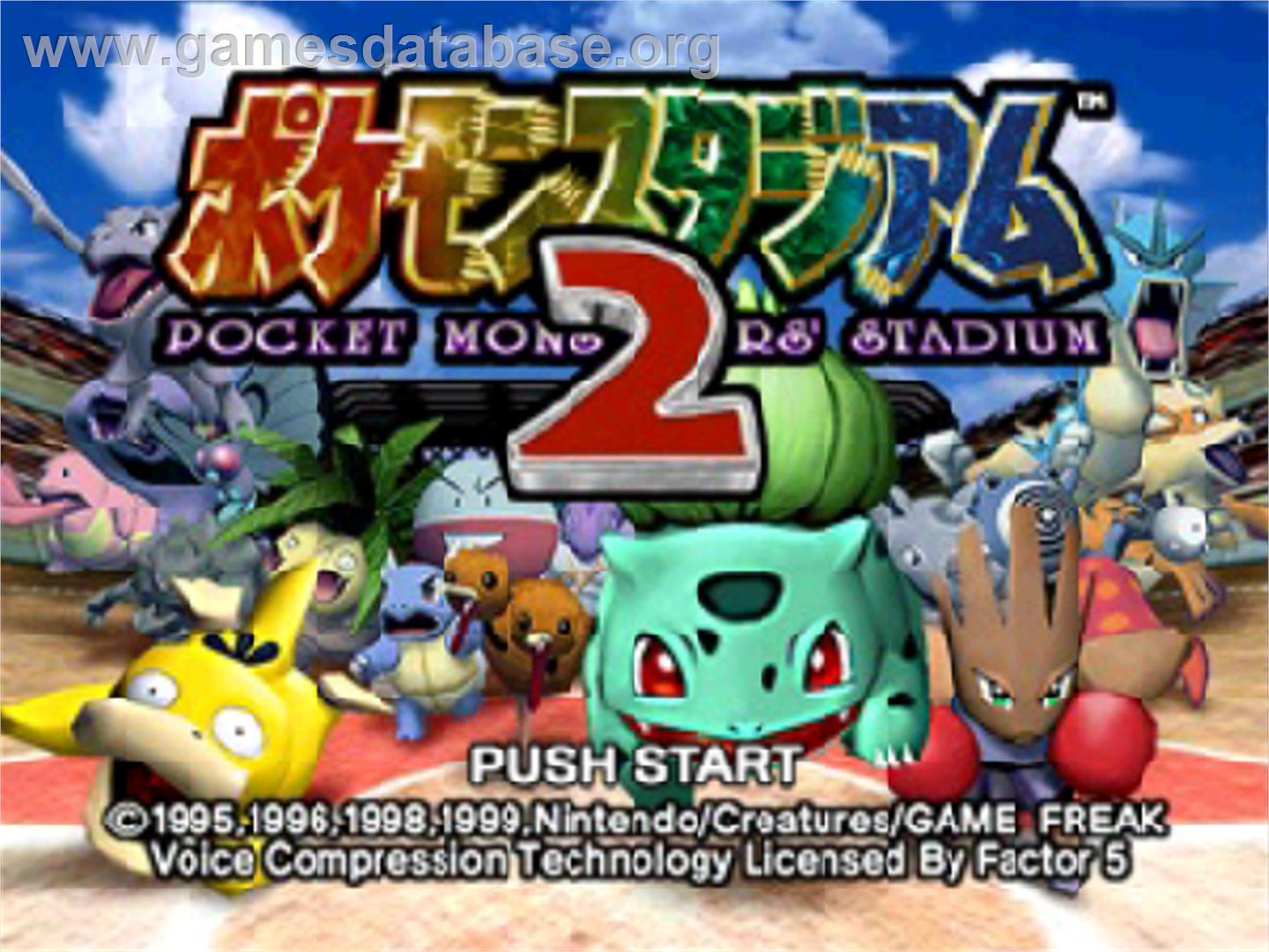 Pokemon Stadium 2 - Nintendo N64 - Artwork - Title Screen