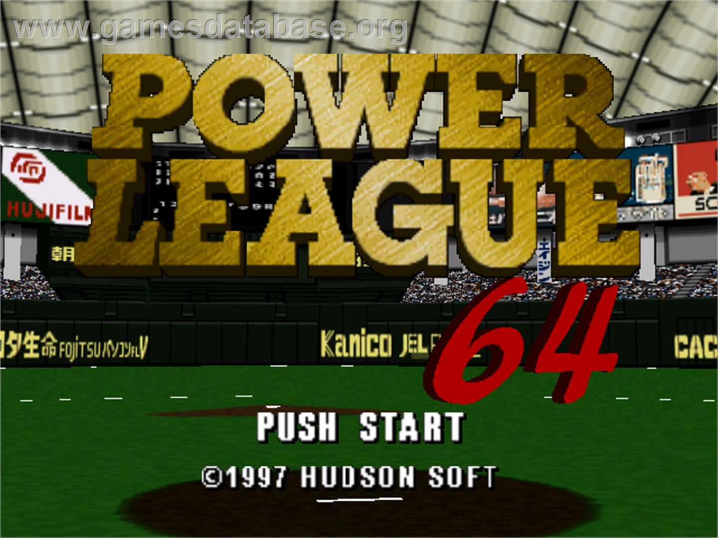 Power League 64 - Nintendo N64 - Artwork - Title Screen