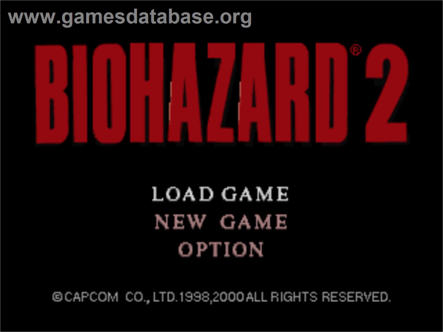 Resident Evil 2 - Nintendo N64 - Artwork - Title Screen
