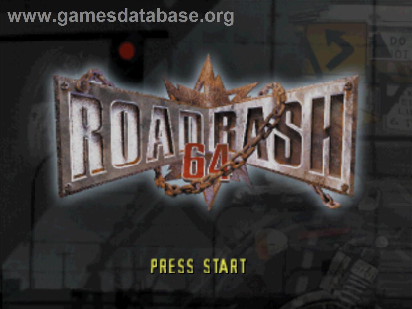 Road Rash 64 - Nintendo N64 - Artwork - Title Screen