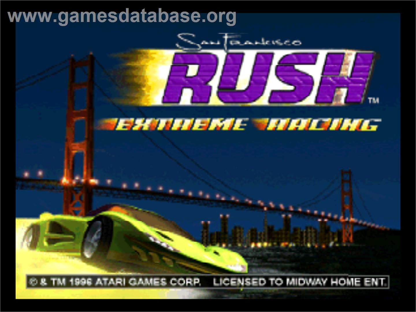 San Francisco Rush: Extreme Racing - Nintendo N64 - Artwork - Title Screen