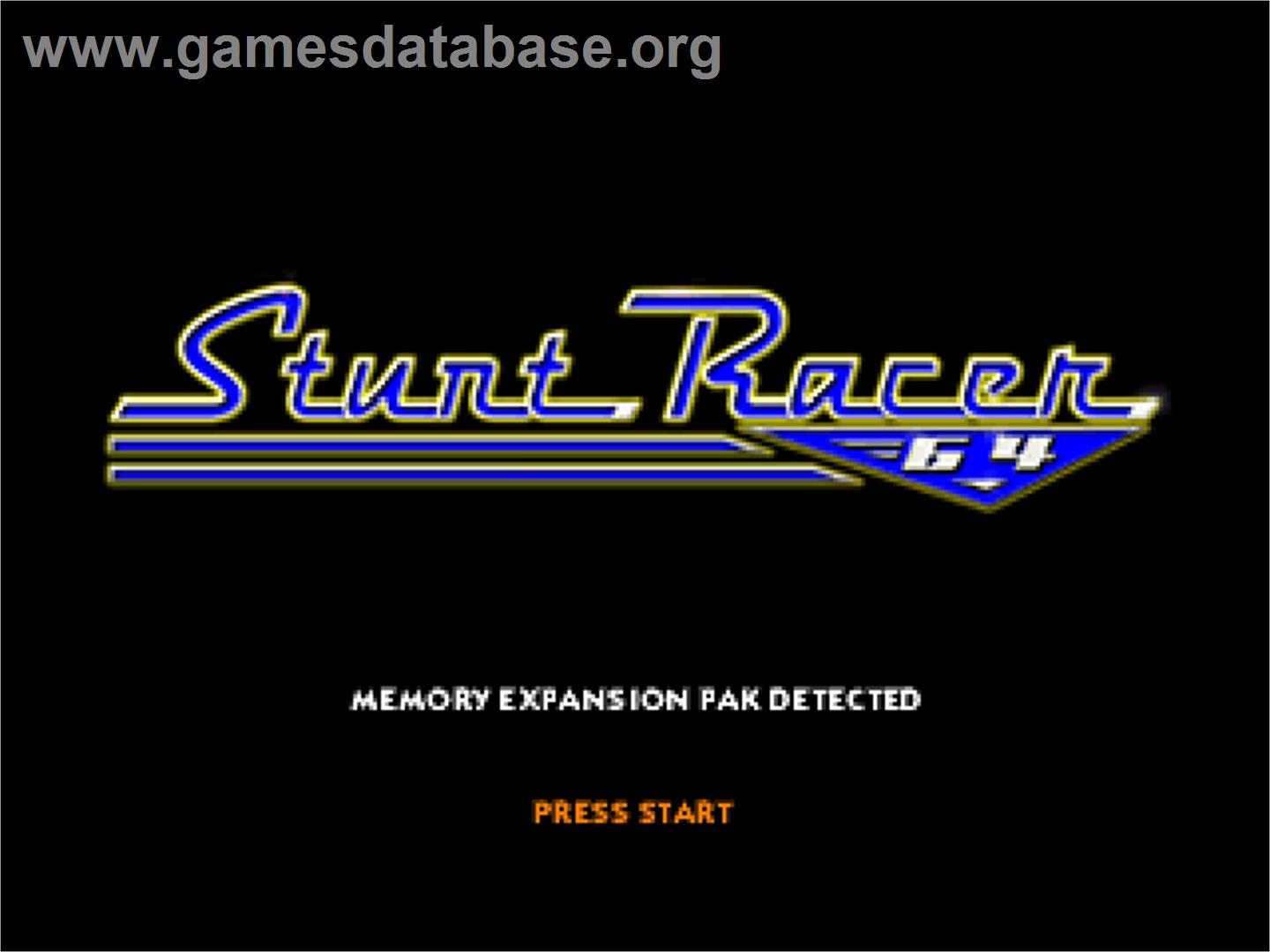 Stunt Racer 64 - Nintendo N64 - Artwork - Title Screen