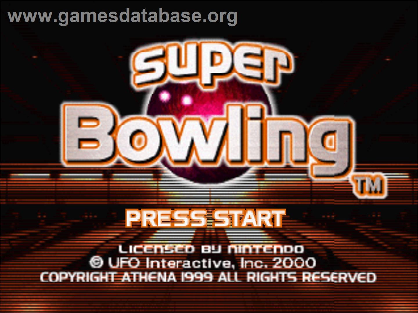 Super Bowling - Nintendo N64 - Artwork - Title Screen