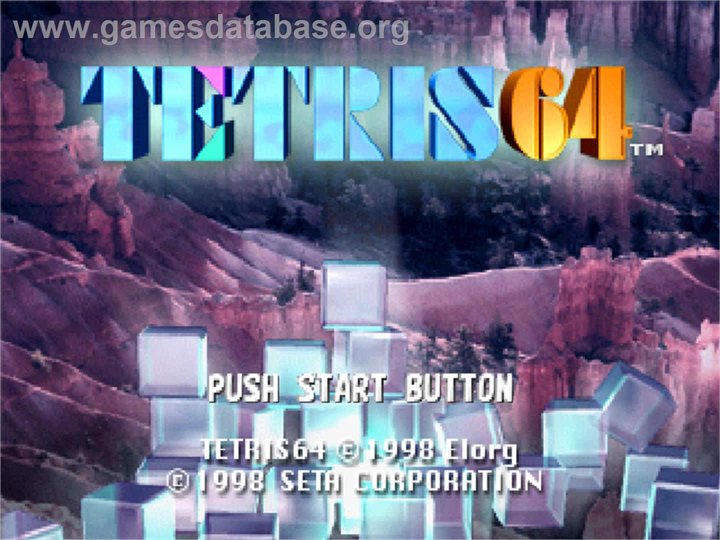Tetris 64 - Nintendo N64 - Artwork - Title Screen