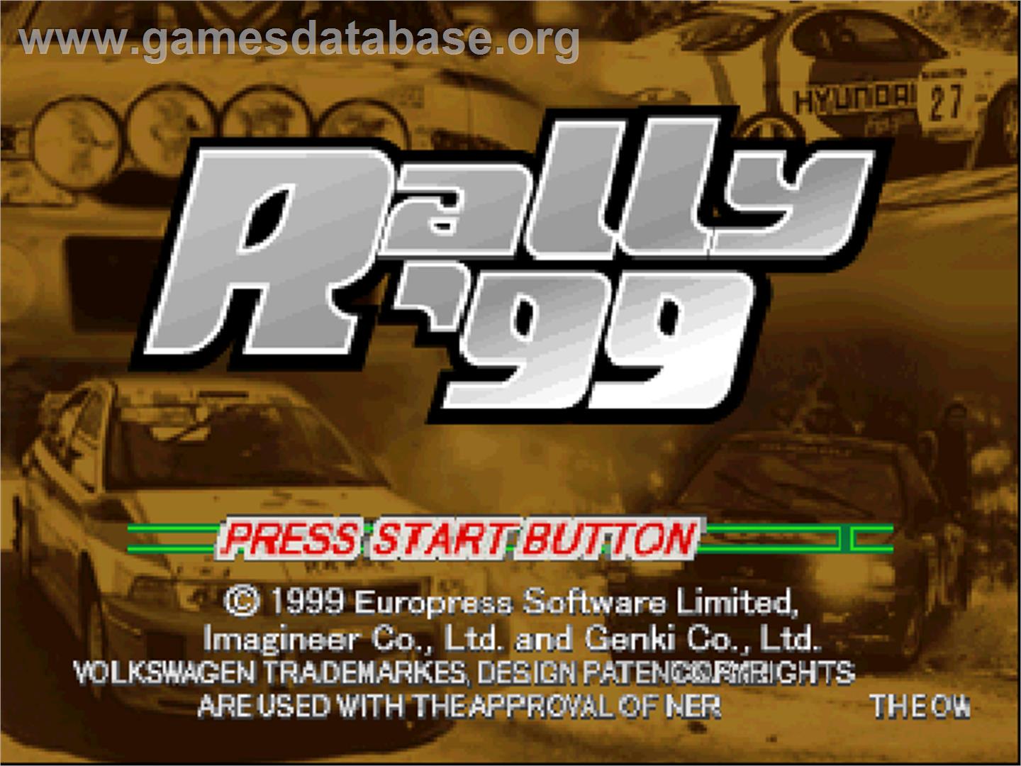 V-Rally Edition 99 - Nintendo N64 - Artwork - Title Screen