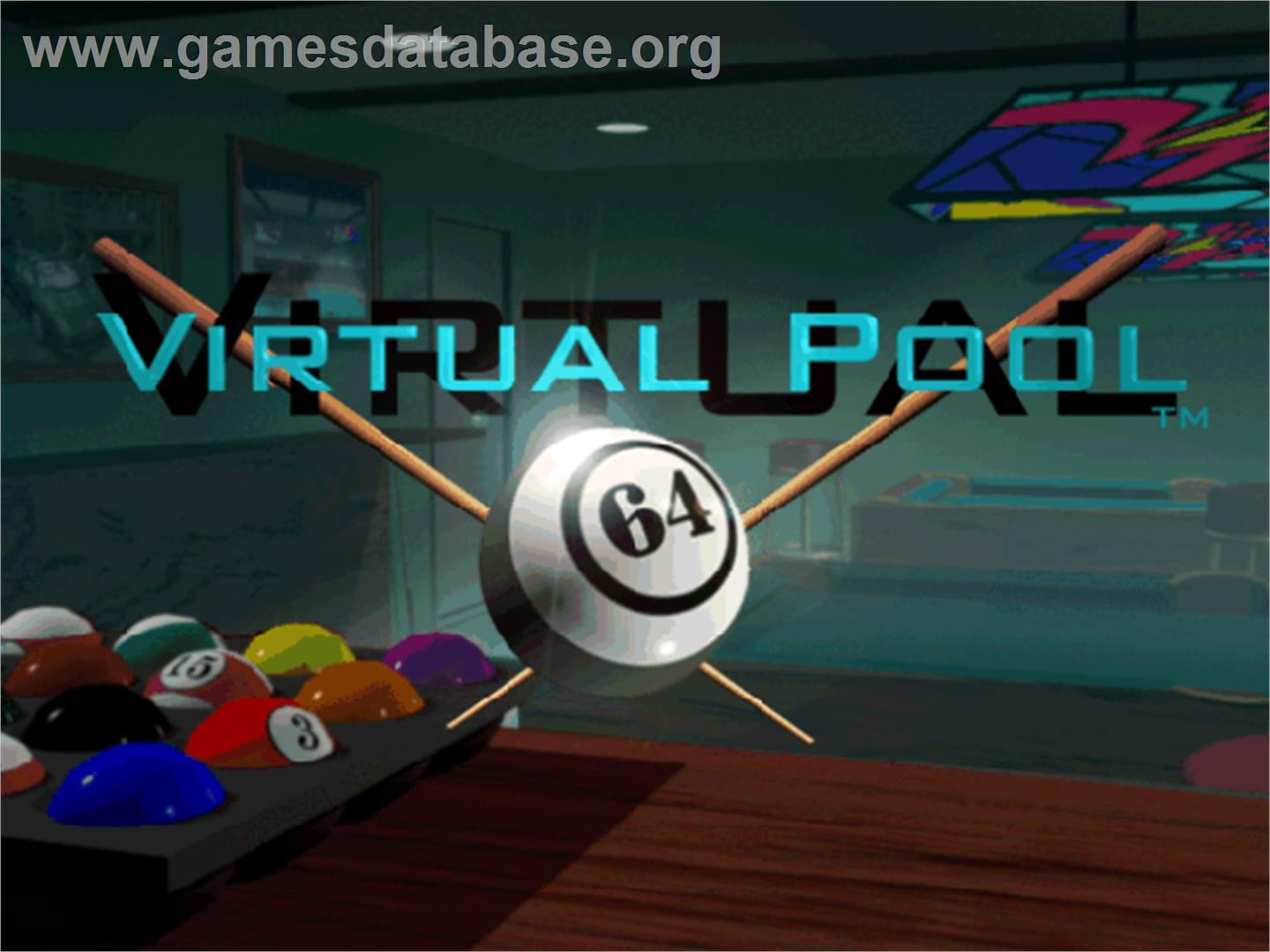 Virtual Pool 64 - Nintendo N64 - Artwork - Title Screen