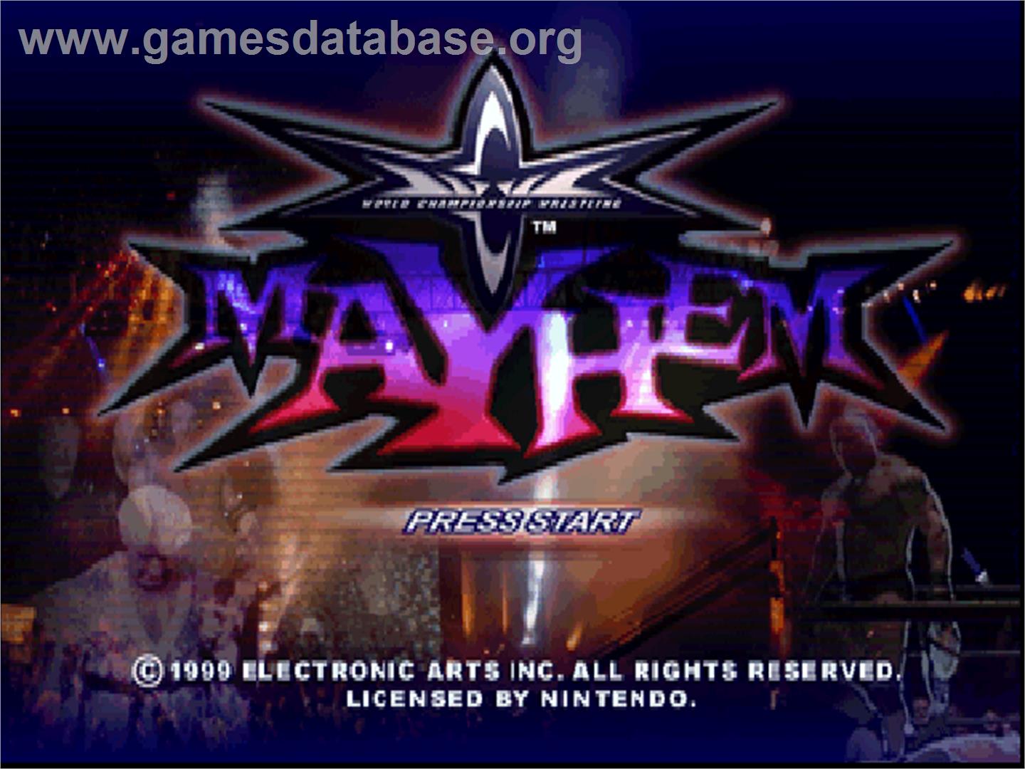 WCW Mayhem - Nintendo N64 - Artwork - Title Screen