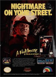 Advert for A Nightmare on Elm Street on the Nintendo NES.