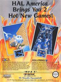 Advert for Adventures of Lolo on the Nintendo Super Gameboy.