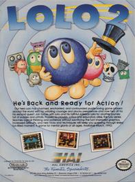 Advert for Adventures of Lolo 2 on the Nintendo NES.