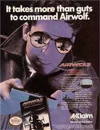 Advert for Airwolf on the Atari 8-bit.