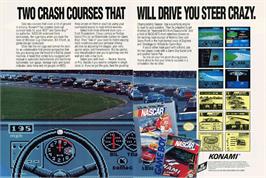 Advert for Bill Elliott's NASCAR Challenge on the Commodore Amiga.