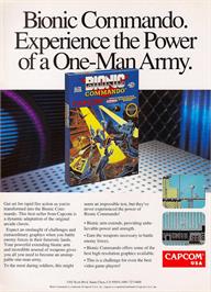 Advert for Bionic Commando on the Nintendo NES.