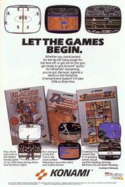 Advert for Blades of Steel on the Commodore 64.