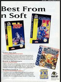 Advert for Bomberman 2 on the Nintendo NES.