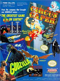 Advert for Circus Caper on the Nintendo NES.