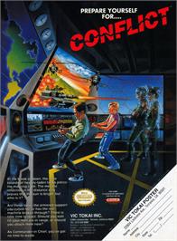 Advert for Conflict on the Nintendo NES.
