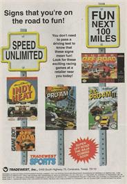 Advert for Danny Sullivan's Indy Heat on the Commodore Amiga.
