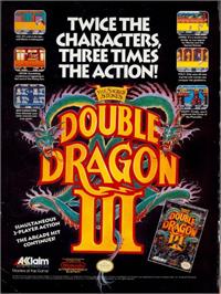 Advert for Double Dragon 3 - The Rosetta Stone on the Nintendo NES.