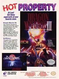 Advert for Dragon Warrior 3 on the Nintendo NES.