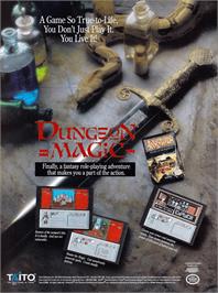 Advert for Dungeon Magic: Sword of the Elements on the Nintendo NES.