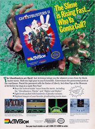 Advert for Ghostbusters 2 on the Nintendo NES.