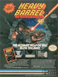 Advert for Heavy Barrel on the Nintendo NES.
