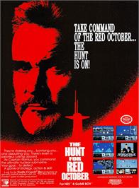 Advert for Hunt for Red October on the Nintendo NES.