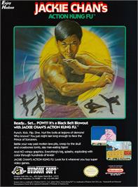 Advert for Jackie Chan's Action Kung Fu on the Nintendo NES.