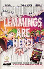 Advert for Lemmings on the Nintendo NES.