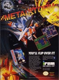 Advert for Metal Storm on the Nintendo NES.