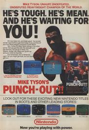 Advert for Mike Tyson's Punch-Out!! on the Nintendo Arcade Systems.