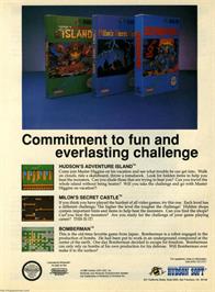 Advert for Milon's Secret Castle on the Nintendo NES.