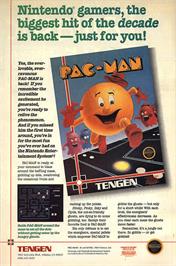 Advert for Pac-Man on the Nintendo NES.