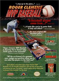 Advert for Roger Clemens' MVP Baseball on the Nintendo NES.