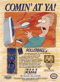 Advert for Roller Ball on the MSX 2.
