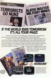 Advert for Snake's Revenge on the Nintendo NES.
