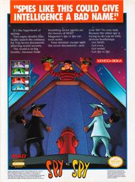 Advert for Spy vs. Spy on the Nintendo NES.
