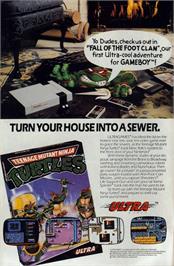 Advert for Teenage Mutant Ninja Turtles: Tournament Fighters on the Sega Genesis.