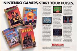 Advert for Tetris on the Mattel Intellivision.