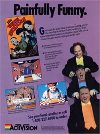 Advert for Three Stooges on the Commodore Amiga.