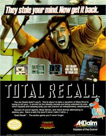 Advert for Total Recall on the Nintendo NES.