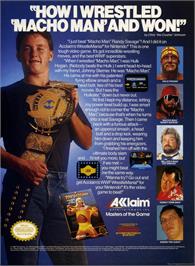 Advert for WWF Wrestlemania: Steel Cage Challenge on the Sega Game Gear.