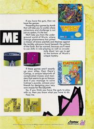 Advert for Wurm: Journey to the Center of the Earth on the Nintendo NES.